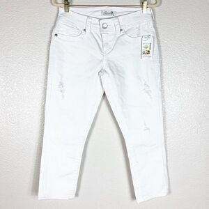 Seven7 Distressed White Detail Jeans Size 4 NWT